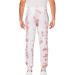 J America 8884 Tie Dye Fleece Joggers in Dusty rose tie dye