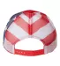 Kati S700M Printed Mesh Trucker Cap in Red/ usa flag back view