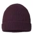 Richardson Hats 146R Waffle Cuffed Beanie Burgundy front view