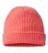 Richardson Hats 146R Waffle Cuffed Beanie Coral front view