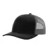 Richardson Hats 112RE Recycled Trucker Cap Black/ Charcoal front view