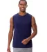 Threadfast Apparel 382T Unisex Impact Tank in Navy front view