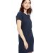 US Blanks US401 Ladies' Cotton T-Shirt Dress in Navy blue front view