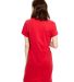 US Blanks US401 Ladies' Cotton T-Shirt Dress in Red back view