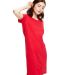US Blanks US401 Ladies' Cotton T-Shirt Dress in Red side view