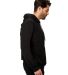 US Blanks US4412 Men's 100% Cotton Hooded Pullover in Black side view