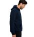 US Blanks US4412 Men's 100% Cotton Hooded Pullover in Navy blue side view