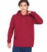 US Blanks US4412 Men's 100% Cotton Hooded Pullover in Brick front view