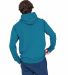 US Blanks US4412 Men's 100% Cotton Hooded Pullover in Capri blue back view