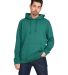 US Blanks US4412 Men's 100% Cotton Hooded Pullover in Evergreen front view