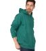 US Blanks US4412 Men's 100% Cotton Hooded Pullover in Evergreen side view