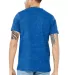 Bella + Canvas 3655 Unisex Textured Jersey V-Neck  in True royal mrble back view