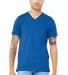 Bella + Canvas 3655 Unisex Textured Jersey V-Neck  in True royal mrble front view