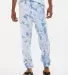 Dyenomite 973VR Dream Tie-Dyed Sweatpants in Cloudy sky crystal front view