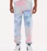 Dyenomite 973VR Dream Tie-Dyed Sweatpants in Coral dream front view