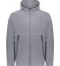 Augusta Sportswear 6859 Youth Polar Fleece Hooded  in Graphite front view