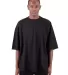 Shaka Wear SHGDD Adult Garment-Dyed Drop-Shoulder  in Black front view