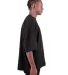 Shaka Wear SHGDD Adult Garment-Dyed Drop-Shoulder  in Black side view