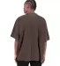 Shaka Wear SHGDD Adult Garment-Dyed Drop-Shoulder  in Mocha back view