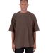 Shaka Wear SHGDD Adult Garment-Dyed Drop-Shoulder  in Mocha front view