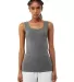 Bella + Canvas 1081 Ladies' Micro Ribbed Tank DEEP HEATHER front view