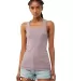 Bella + Canvas 1081 Ladies' Micro Ribbed Tank HTHR PINK GRAVEL front view