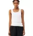 Bella + Canvas 1081 Ladies' Micro Ribbed Tank SOLID WHT BLEND front view