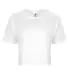Smart Blanks 4003 WOMEN'S CROP TEE WHITE front view