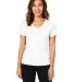 Smart Blanks 4002 WOMEN'S TRU-FIT V NECK T SHIRTS in White