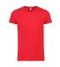 Smart Blanks 601 MEN'S V NECK T SHIRTS in Red front view