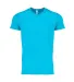 Smart Blanks 601 MEN'S V NECK T SHIRTS in Turquoise front view