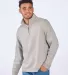 Boxercraft BM5202 Fleece Quarter-Zip Pullover Oxford Heather side view