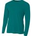 A4 Apparel N3165 Men's Cooling Performance Long Sl in Teal front view