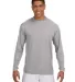 A4 Apparel N3165 Men's Cooling Performance Long Sl SILVER front view