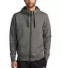Nike NKDR1513  Club Fleece Sleeve Swoosh Full-Zip  CharcoalHt front view