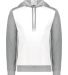 Augusta Sportswear 6865 Three-Season Triblend Flee in White/ grey heather front view