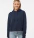 Badger Sportswear 1261 Women's Cropped Hooded Swea in Navy front view