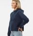 Badger Sportswear 1261 Women's Cropped Hooded Swea in Navy side view