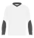 Badger Sportswear 4264 Sweatless Long Sleeve T-Shi in White/ graphite front view