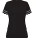 Badger Sportswear 4967 Women's Tri-Blend Fan T-Shi in Black/ graphite back view
