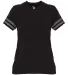Badger Sportswear 4967 Women's Tri-Blend Fan T-Shi in Black/ graphite front view