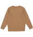 LA T 6925 Unisex Eleveated Fleece Sweatshirt in Coyote brown back view