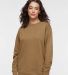 LA T 6925 Unisex Eleveated Fleece Sweatshirt in Coyote brown
