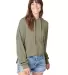 Alternative Apparel 9906ZT Ladies' Washed Terry St in Military front view