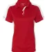 Sierra Pacific 5465 Women's Colorblocked Moisture  Red/ White front view