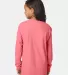 Comfort Wash GDH275 Garment Dyed Youth Long Sleeve Coral Craze back view