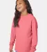 Comfort Wash GDH275 Garment Dyed Youth Long Sleeve Coral Craze side view
