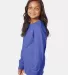 Comfort Wash GDH275 Garment Dyed Youth Long Sleeve Deep Forte Blue side view