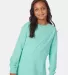 Comfort Wash GDH275 Garment Dyed Youth Long Sleeve Mint front view