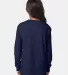 Comfort Wash GDH275 Garment Dyed Youth Long Sleeve Navy back view